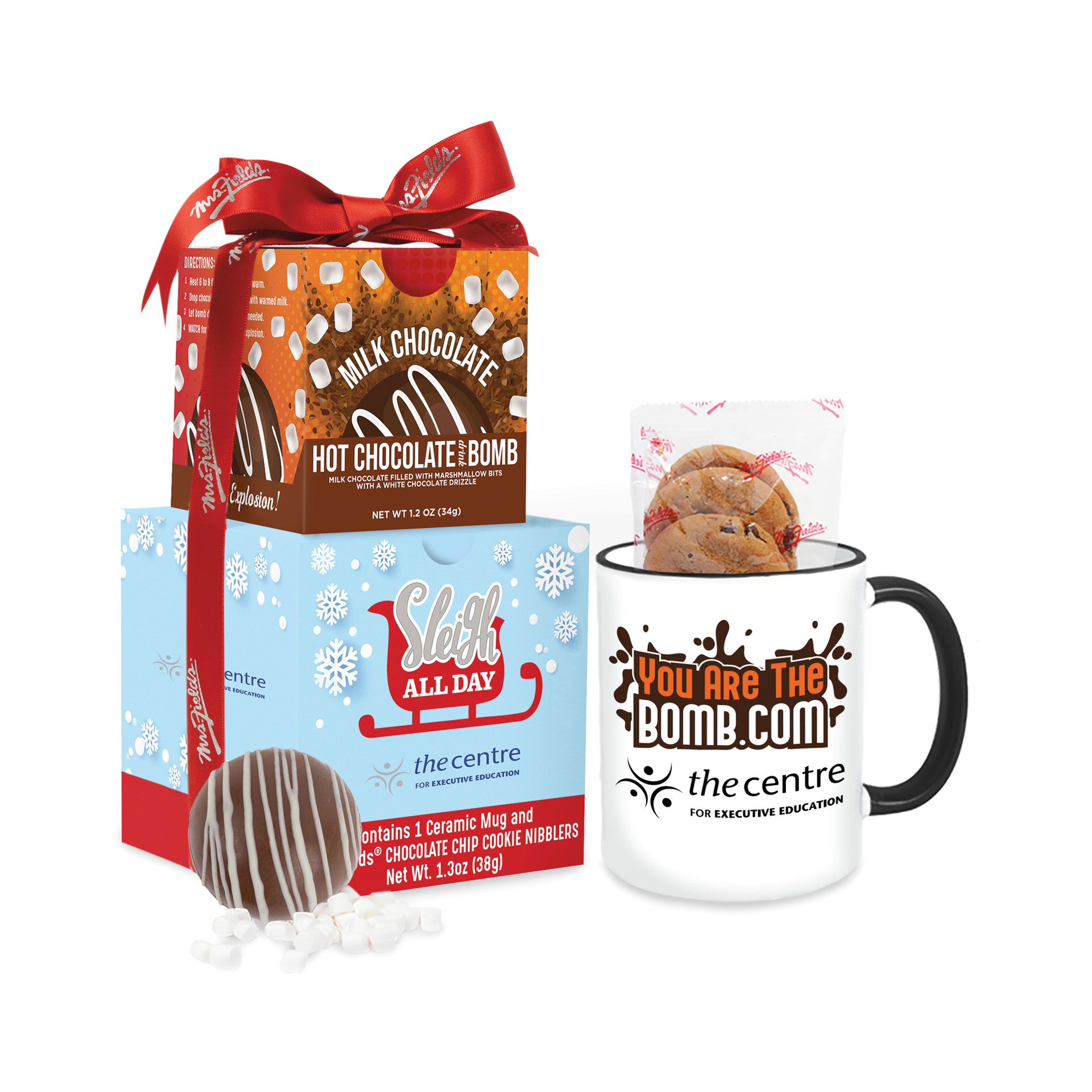 Mrs. Fields® Mug, Cookies & Hot Chocolate Bomb Gift Set | Smartpress