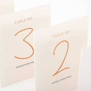 Table Number Card Printing