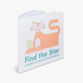 A coloring book printed with Find the Star and a tiger illustration on the cover.