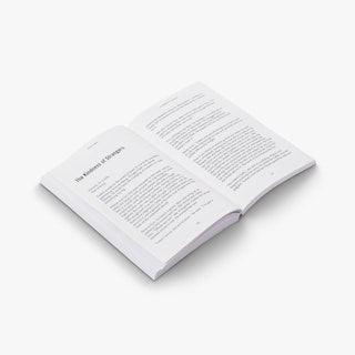 A paperback book laying open to a chapter called The Kindness of Strangers.