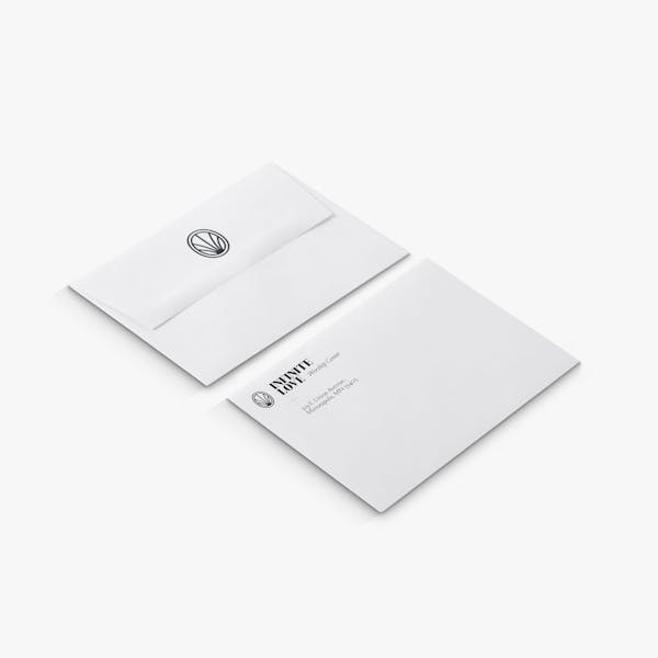 Two offering envelopes printed with Infinite Love Worship Center and an address in black.
